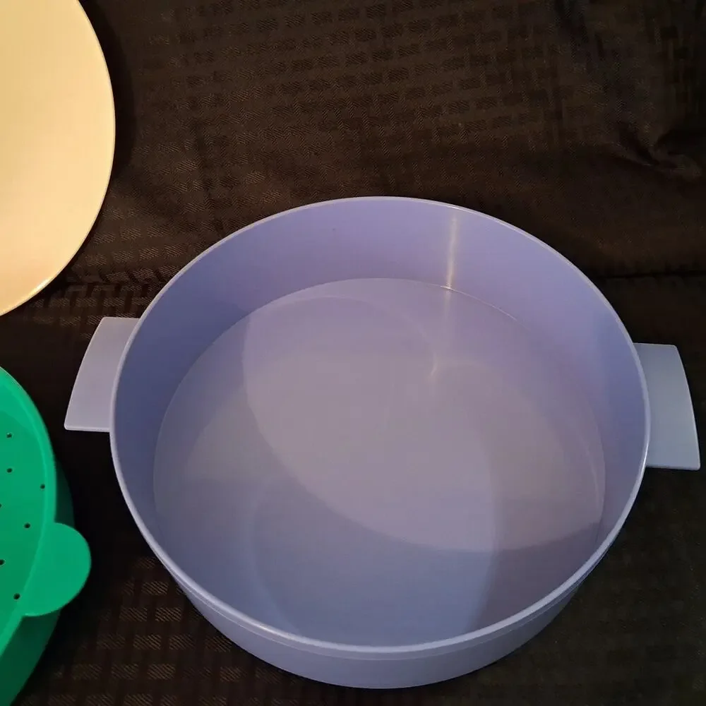 Tupperware Microwave Steamer Dish Strainer Rice Vegetable Cooker 9